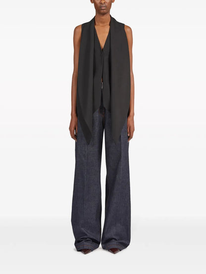 Sash-Detail V-Neck Waistcoat