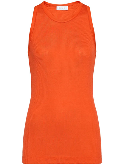 Round-Neck Silk-Blend Top