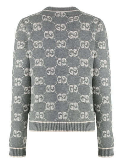 Gg Jacquard Wool Bouclé Cardigan