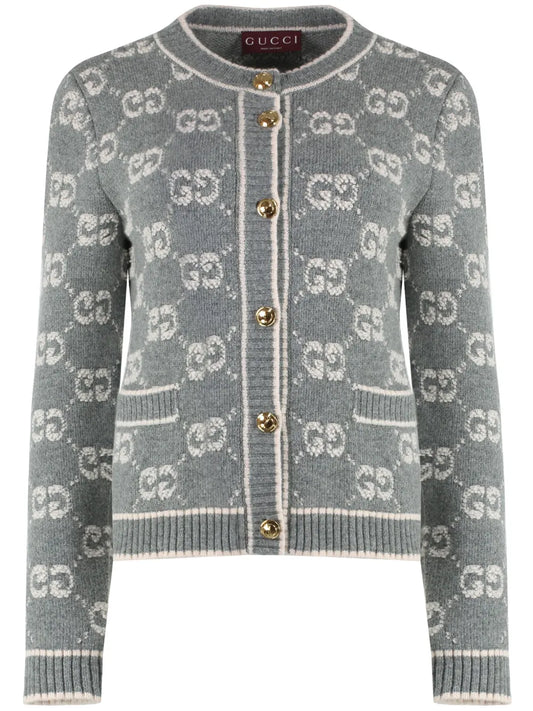 Gg Jacquard Wool Bouclé Cardigan