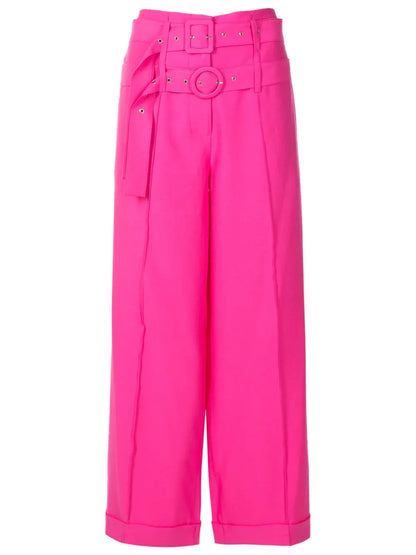 Double-Belted Gabardine Trousers