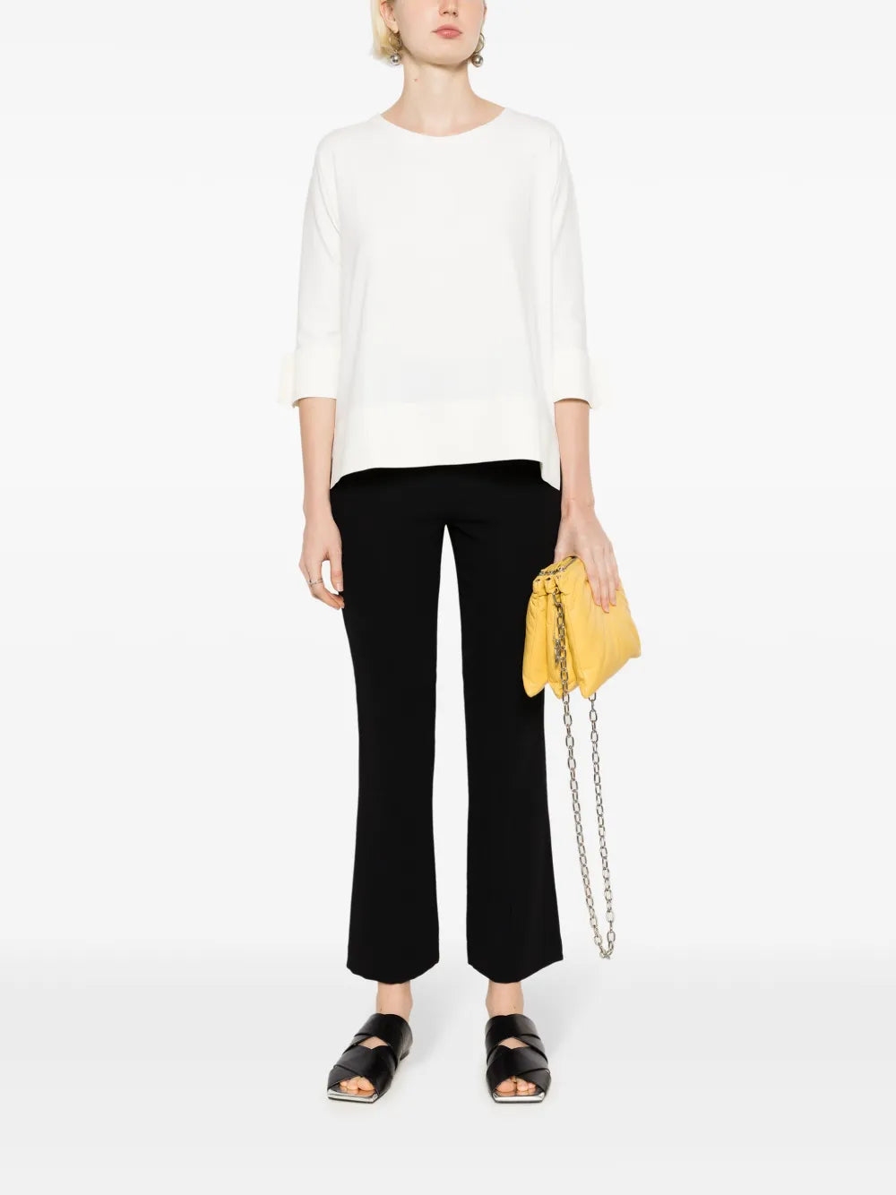 High-Waisted Straight-Leg Trousers