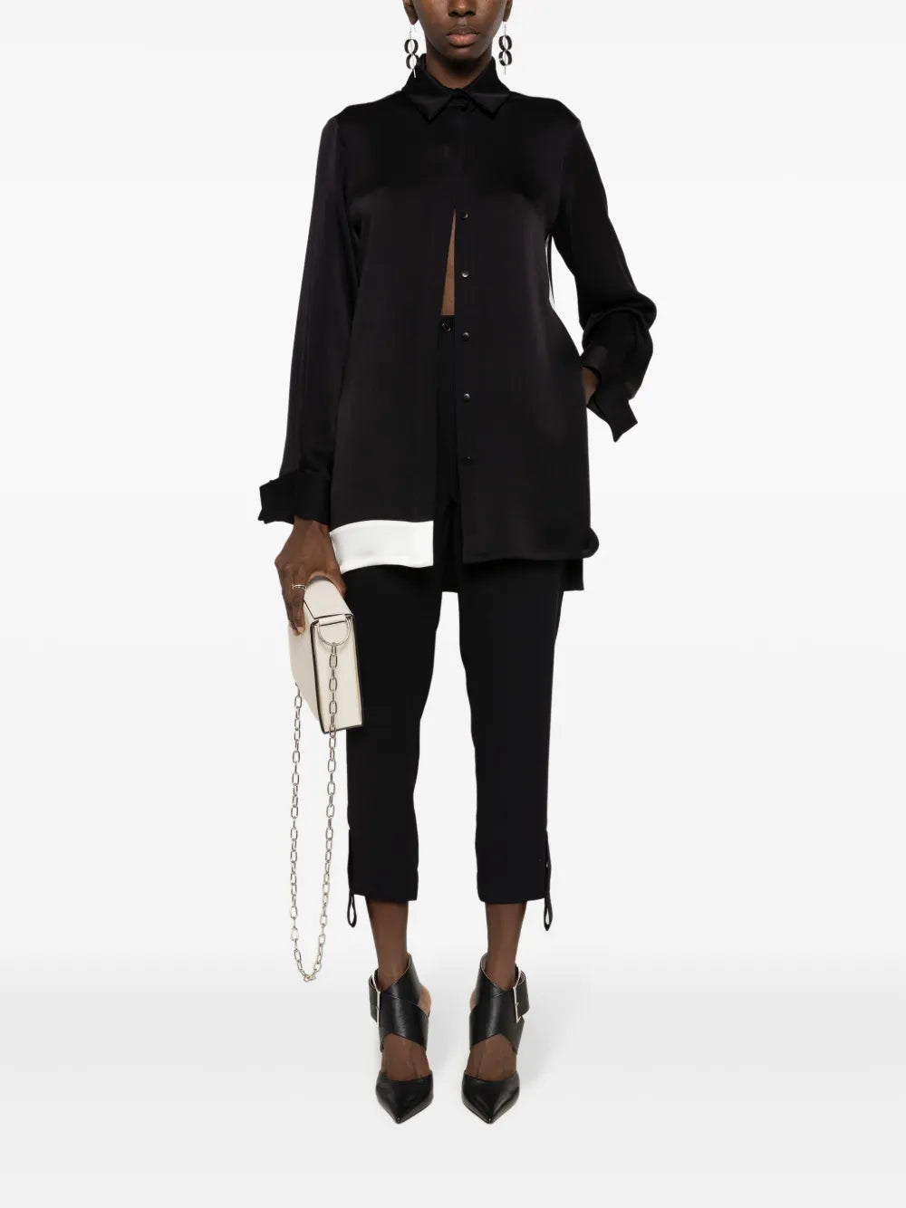 Classic-Collar Button-Up Shirt