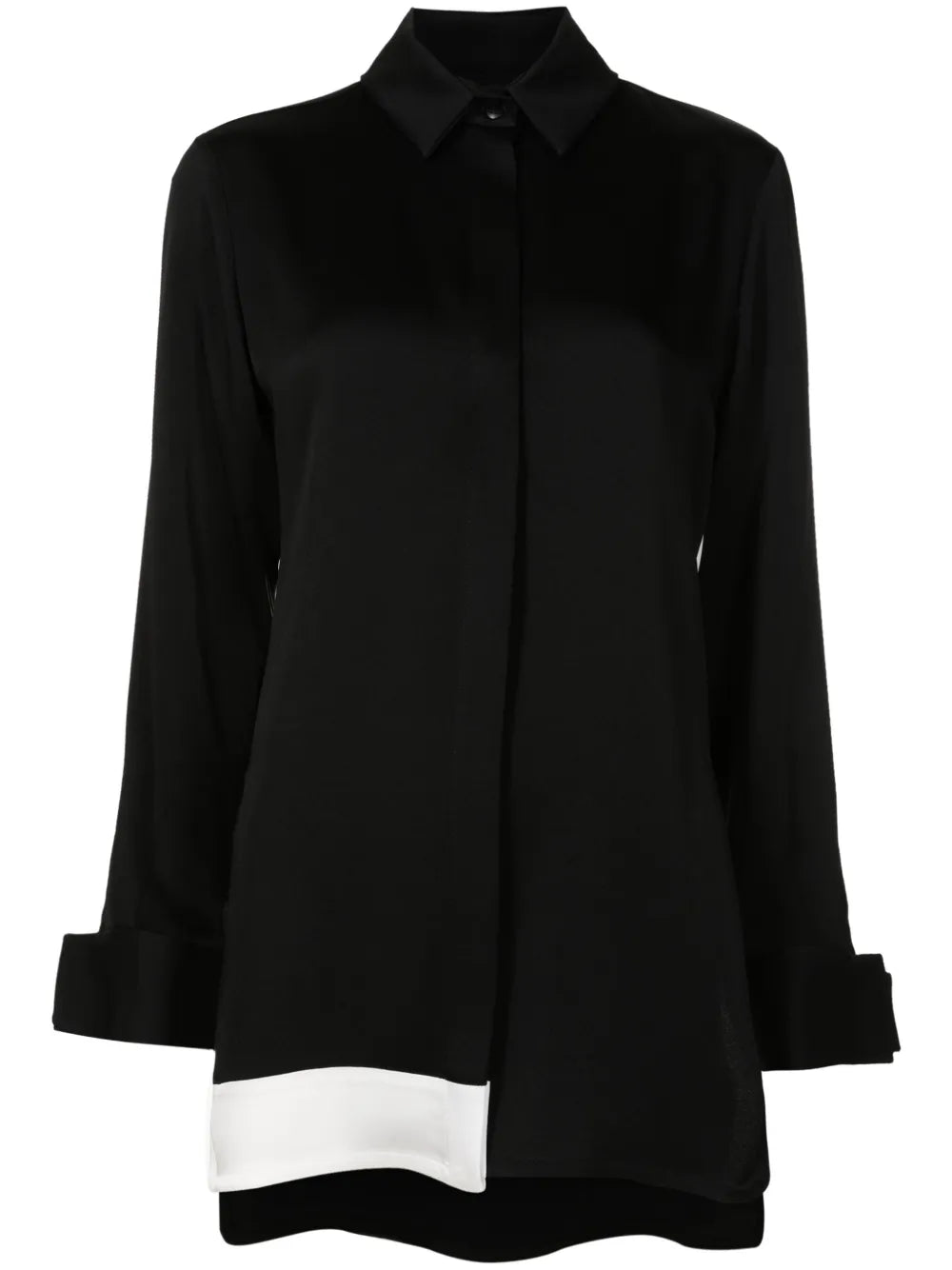 Classic-Collar Button-Up Shirt