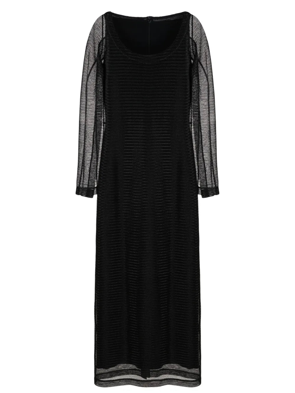 Slit-Sleeve Mesh Dress
