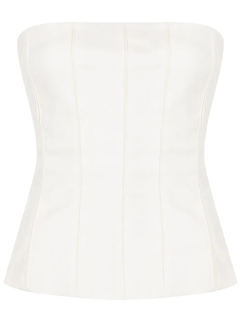 Twill Cotton-Blend Corset Top