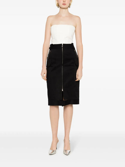 Twill Cotton-Blend Corset Top