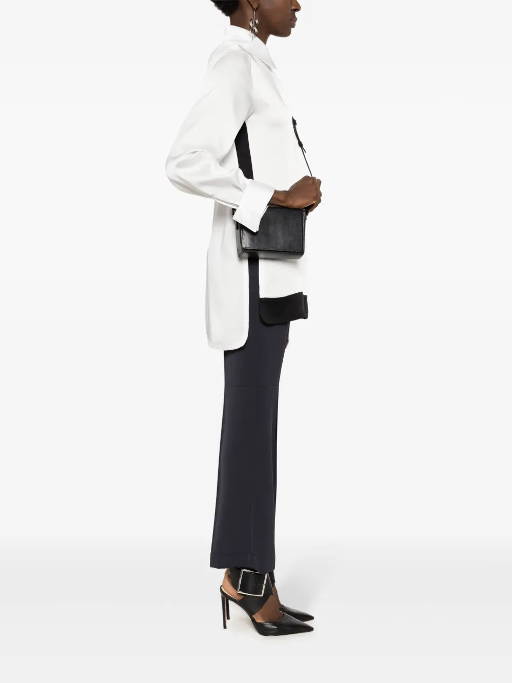 High-Waisted Straight-Leg Trousers