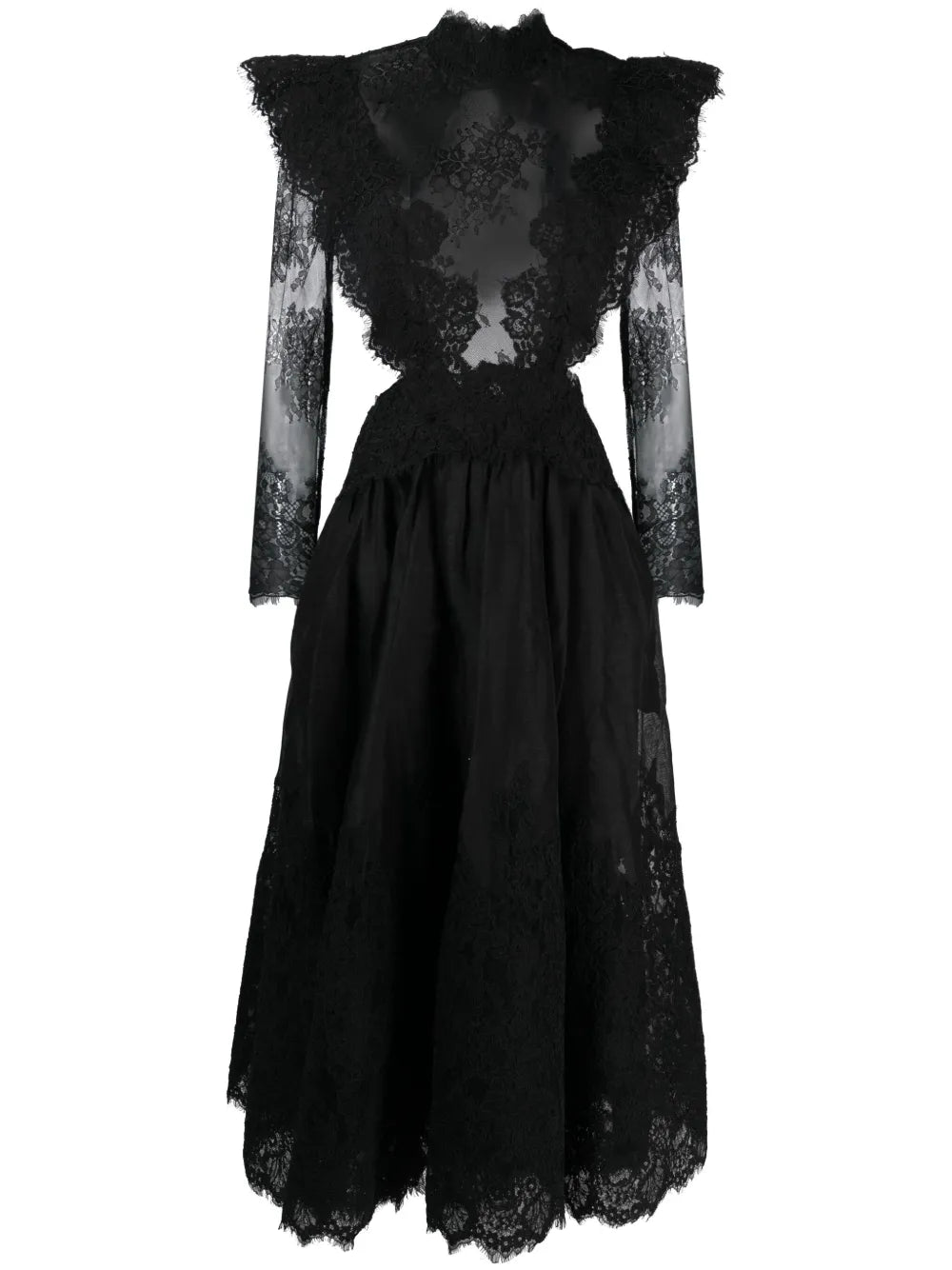 Sensory Lace Flared Dress