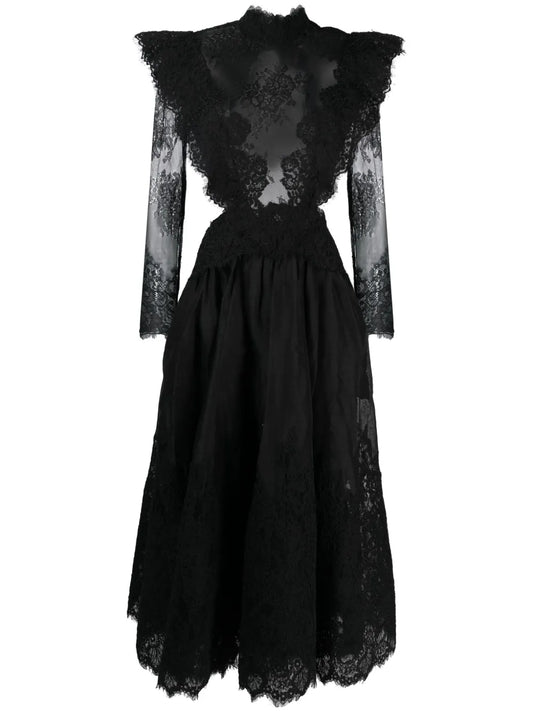 Sensory Lace Flared Dress