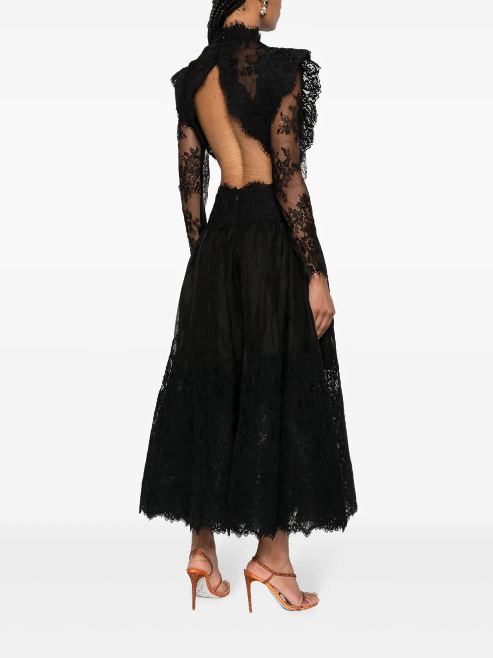 Sensory Lace Flared Dress