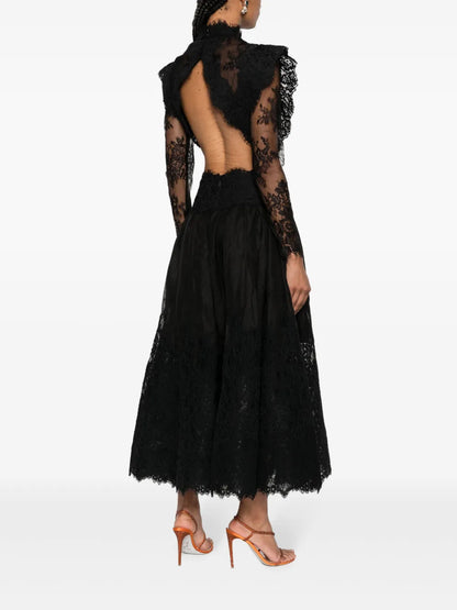 Sensory Lace Flared Dress