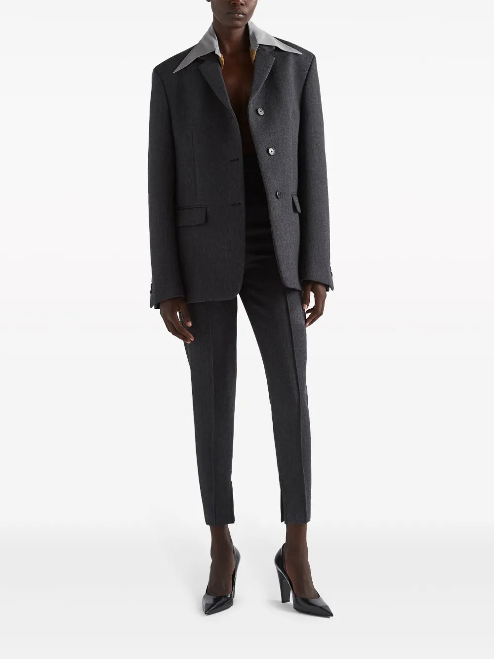 High-Rise Natté Trousers