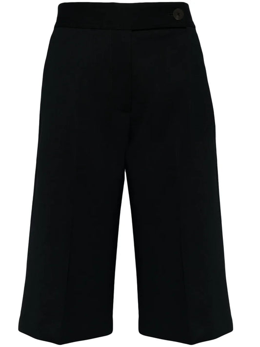 High-Waisted Knee-Length Shorts