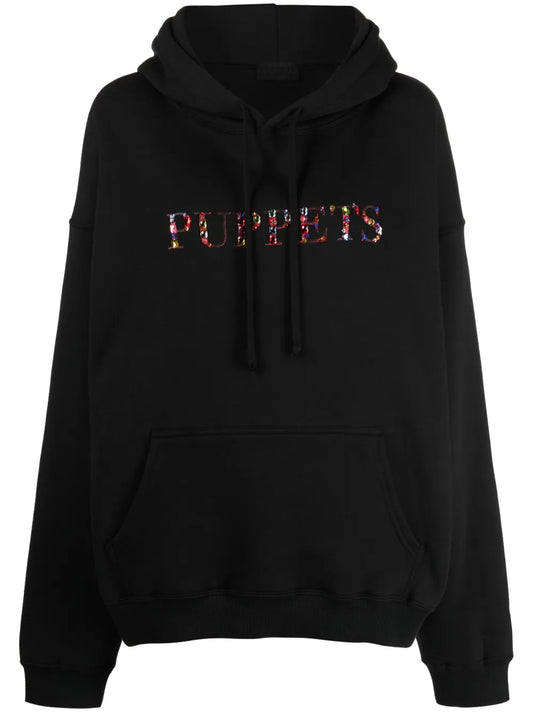 Crystal-Embellished Cotton-Blend Hoodie