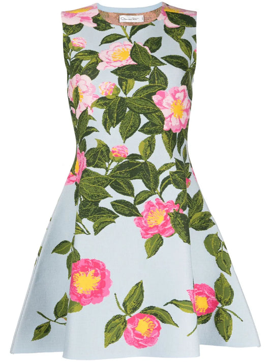 Camellia Jacquard Minidress