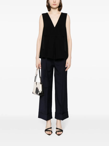 High-Rise Wool Trousers