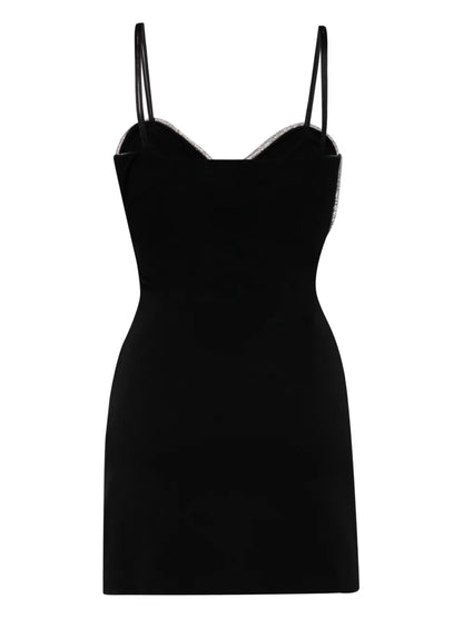 Crystal-Embellished Mini Dress