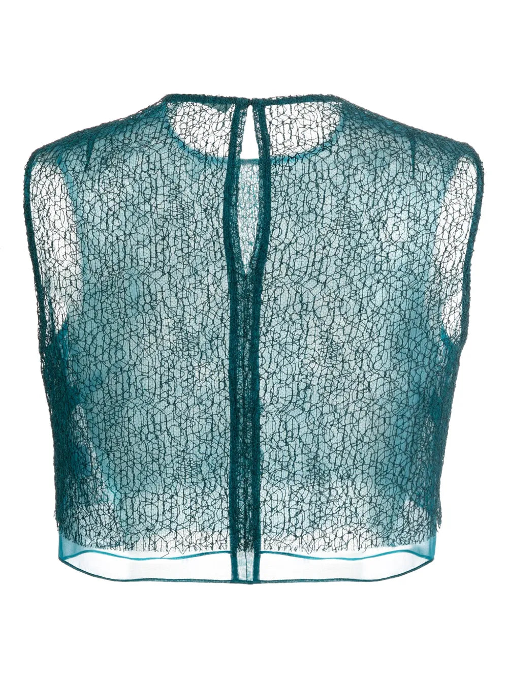Layered Cropped Silk Blouse
