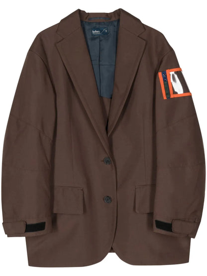 Contrasting-Panel Blazer