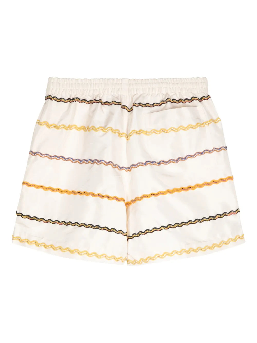 Elasticated-Waistband Silk Shorts