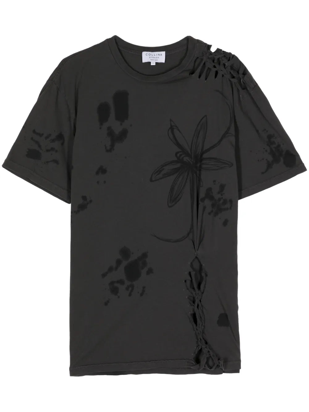 Nash Floral-Graphic Tie-Detail T-Shirt