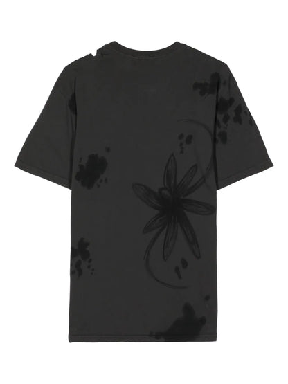 Nash Floral-Graphic Tie-Detail T-Shirt