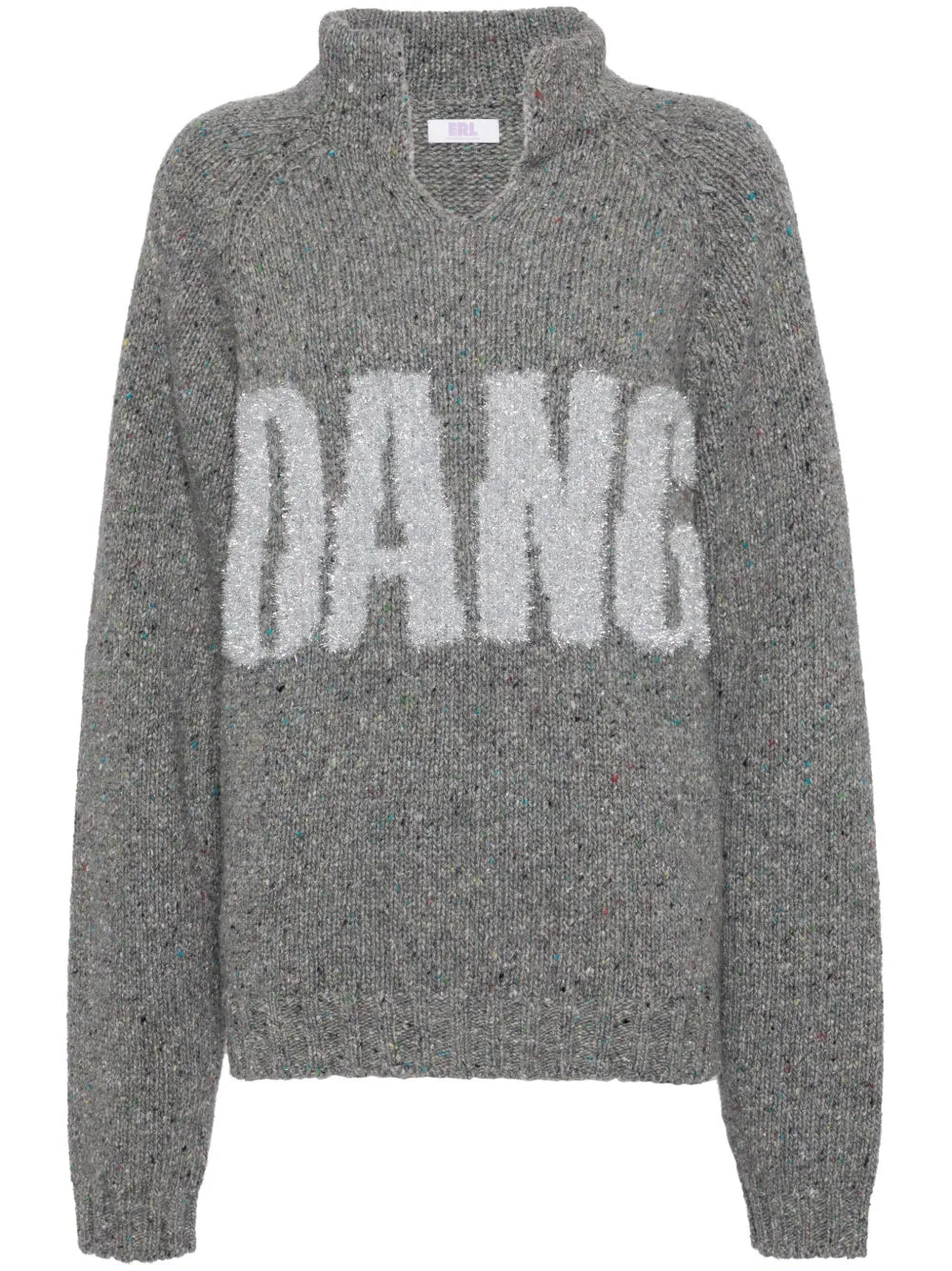 Glitter-Detail Ribbed-Knit Jumper