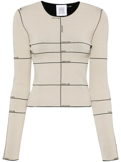 Intarsia-Knit Long-Sleeved Top