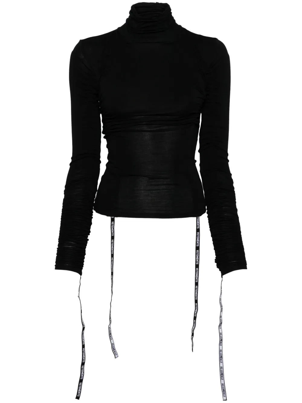 Logo-Strap Roll-Neck Top