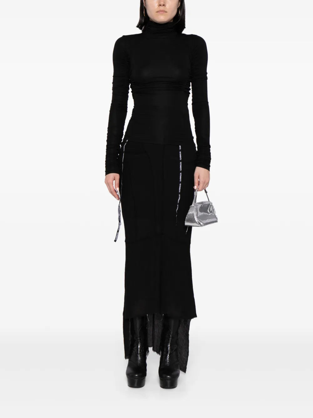 Logo-Strap Roll-Neck Top
