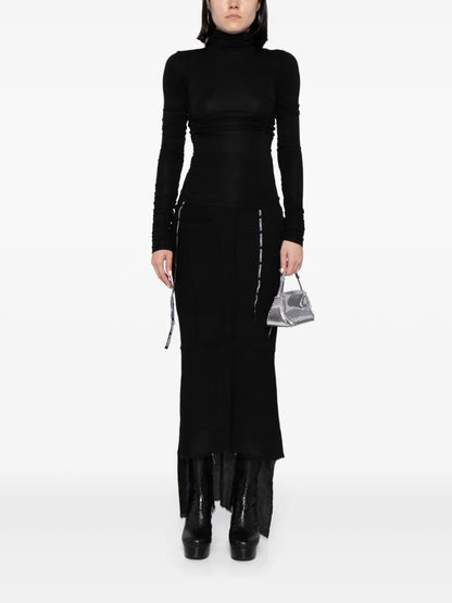 Logo-Strap Roll-Neck Top