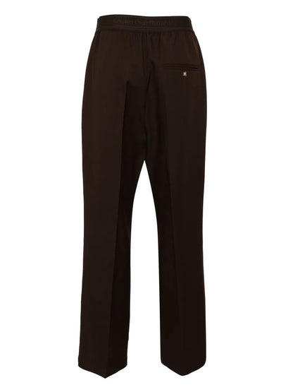 Pressed-Crease Straight Trousers