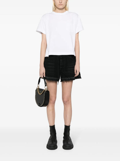 Drawstring-Waist Denim Shorts