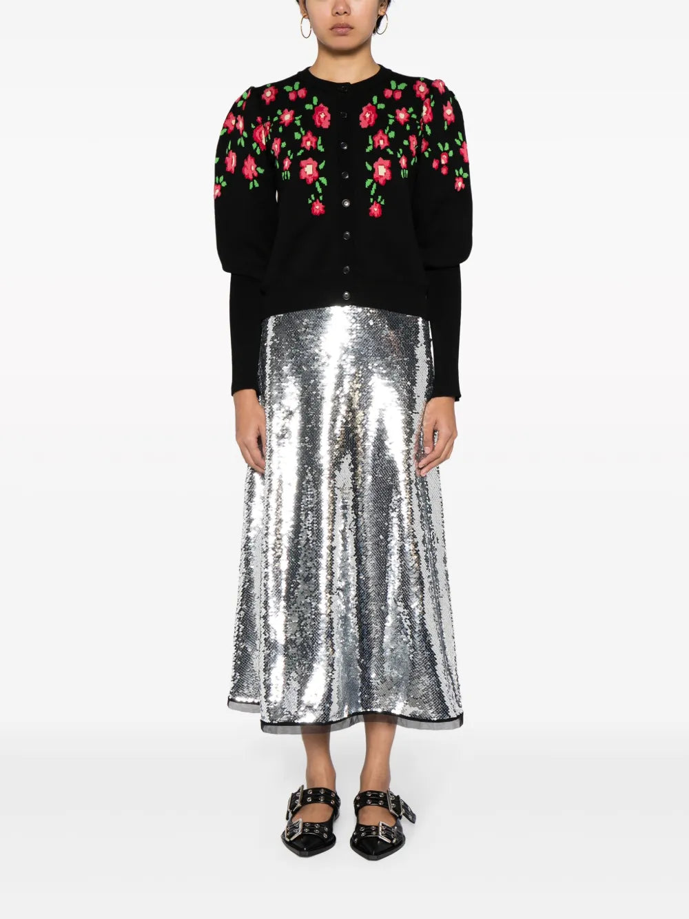 Sequinned Midi Skirt
