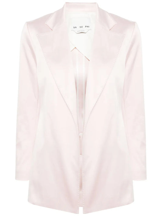 Silk Notch-Lapel Blazer
