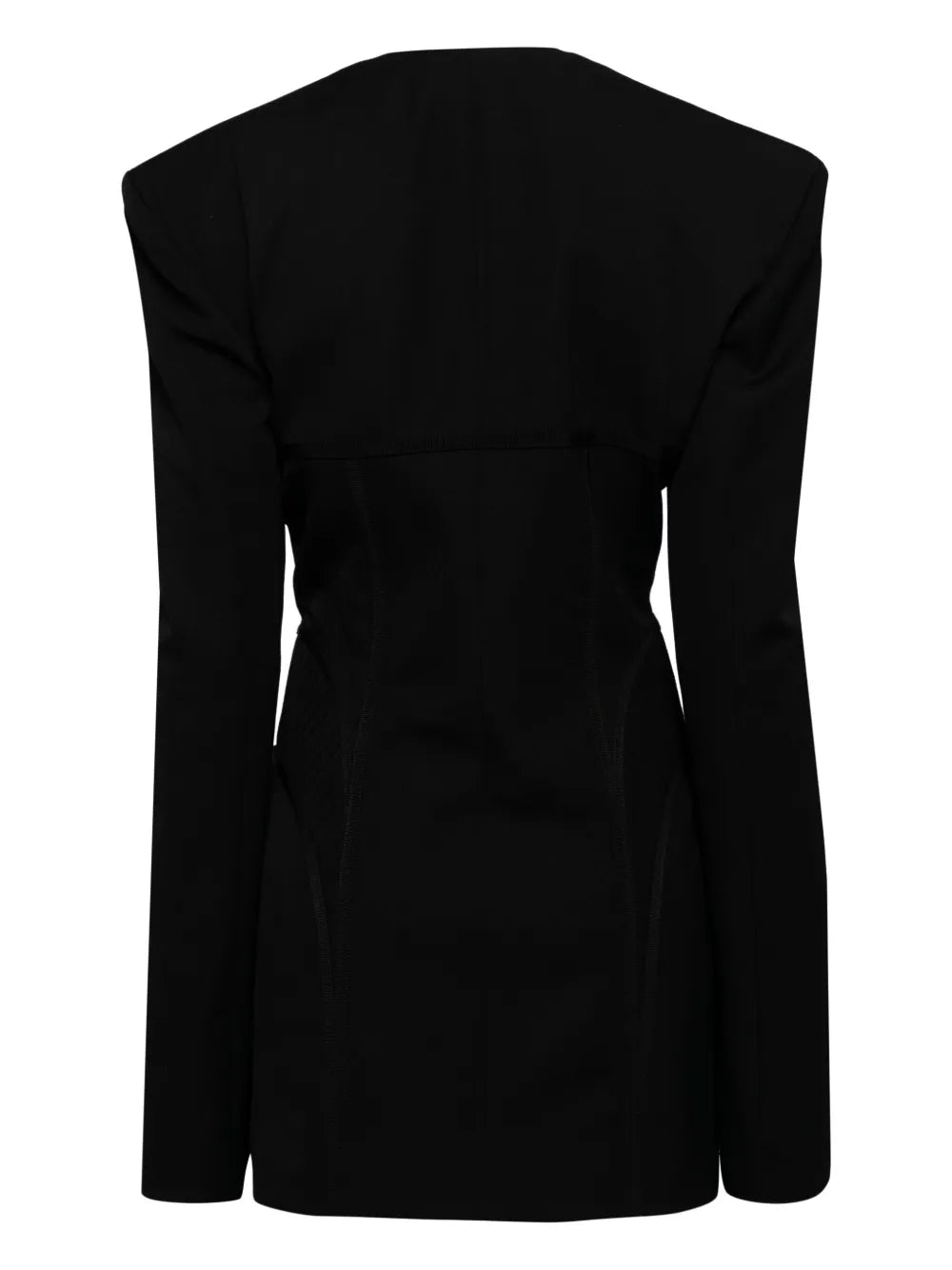 Corset Hook-And-Eye Wool Mini Dress