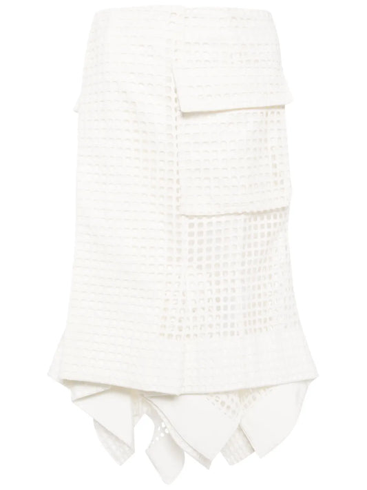 Handkerchief Cotton Midi Skirt
