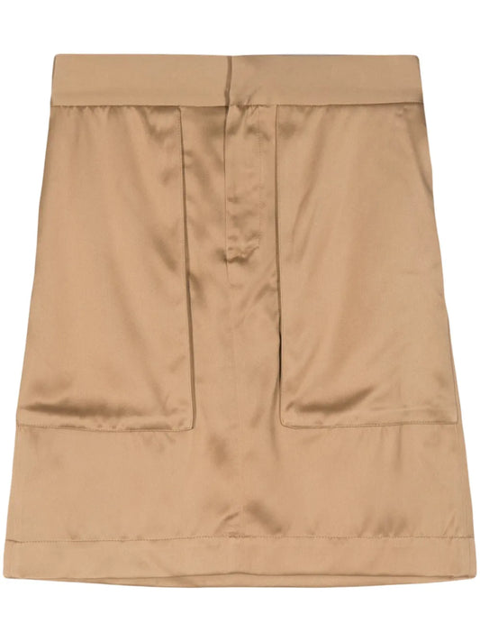 Panelled Elasticated-Waistband Skirt
