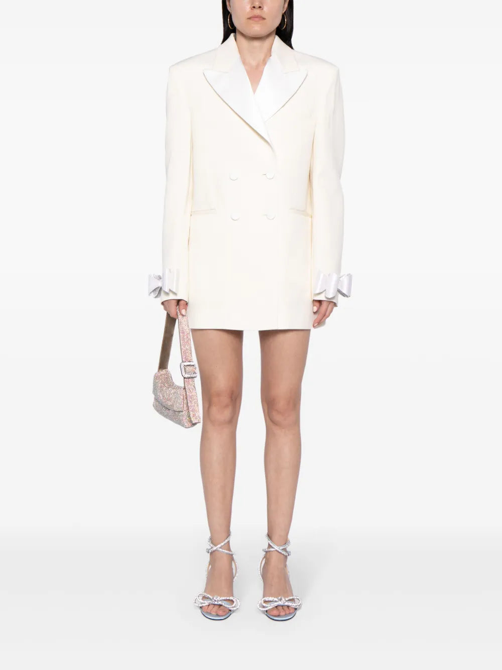 Bow-Embellished Blazer Dress