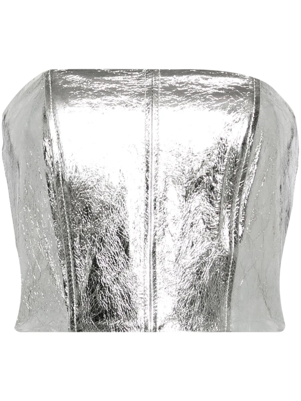 Bandeau Leather Crop Top