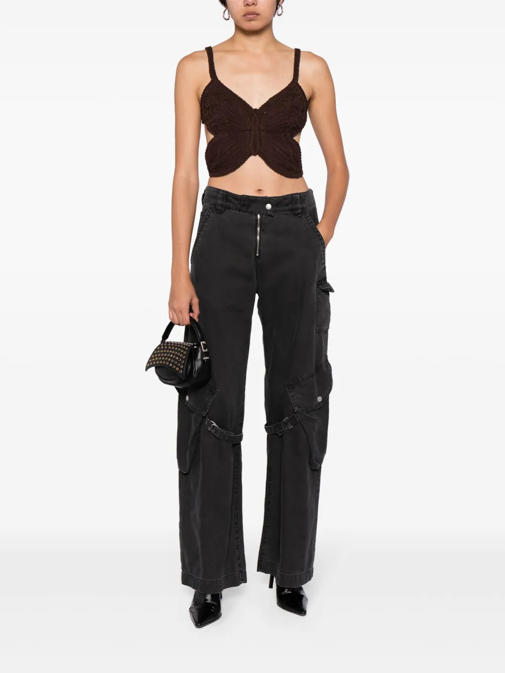 Butterfly Crochet Cropped Top