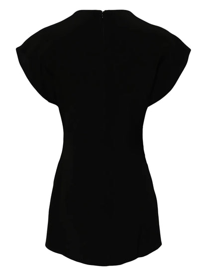 Cap-Sleeved Peplum Top