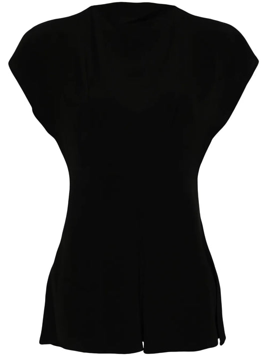 Cap-Sleeved Peplum Top