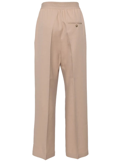 Pressed-Crease Straight Trousers