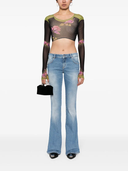 Low-Rise Bootcut Jeans