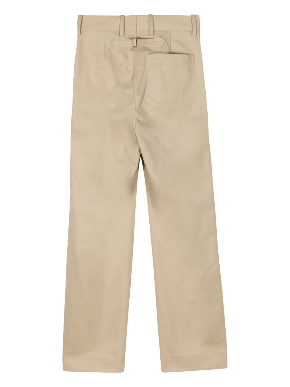 High-Rise Straight-Leg Cotton Trousers