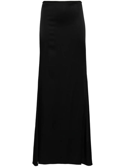 High-Waist A-Line Maxi Skirt