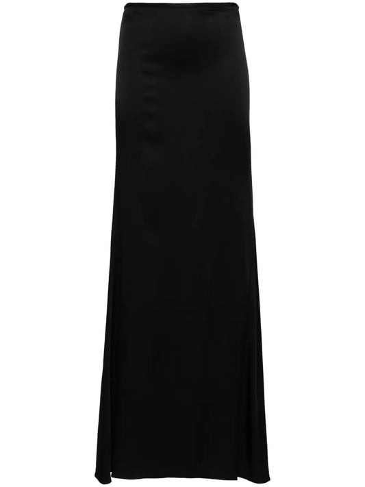 High-Waist A-Line Maxi Skirt