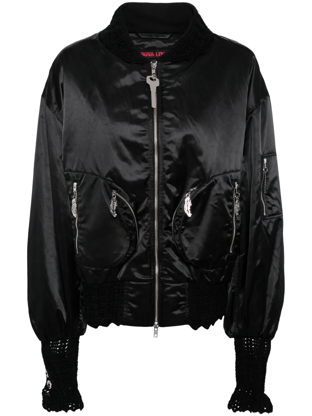Graphic-Print Zip-Up Bomber Jacket